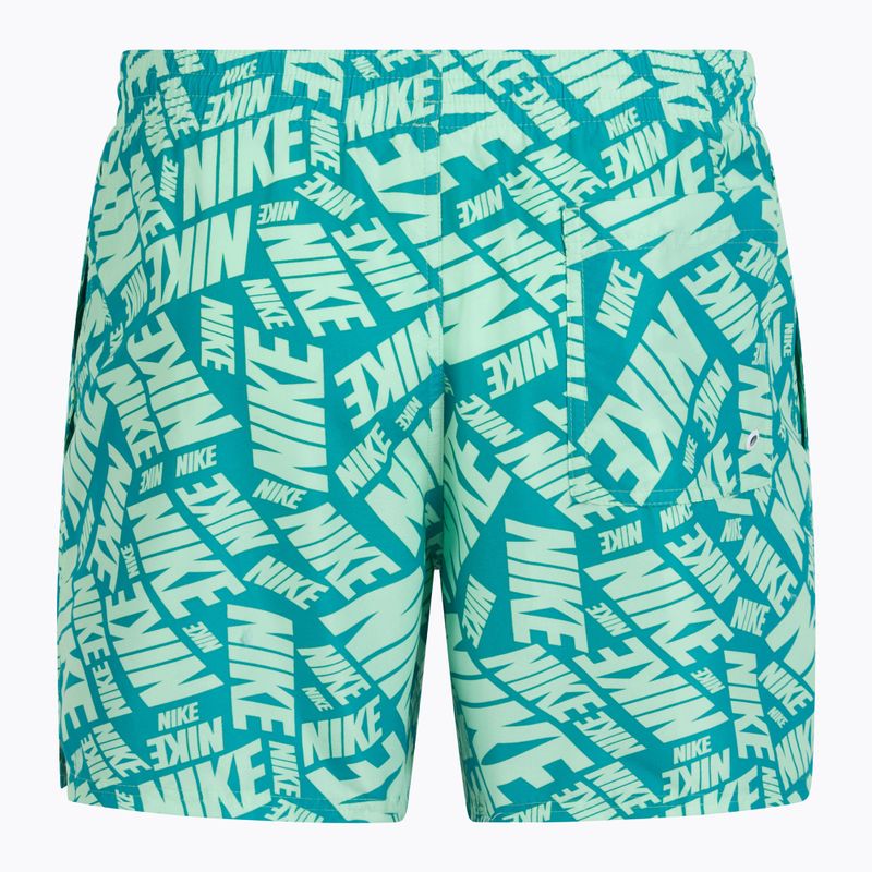 Pantaloncini da bagno Nike Tossed 5" Volley da uomo verde vapore 2