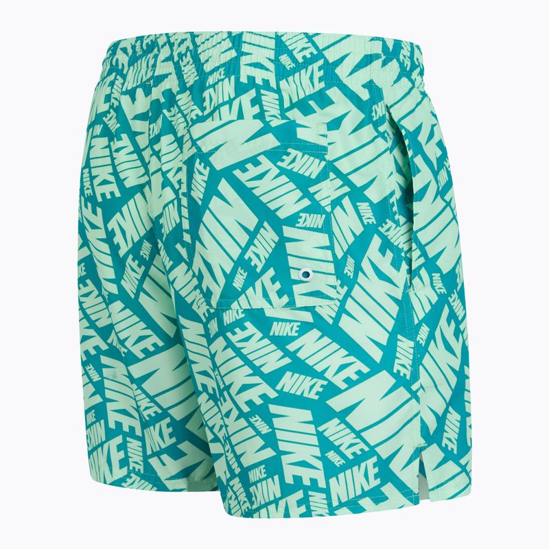 Pantaloncini da bagno Nike Tossed 5" Volley da uomo verde vapore 3