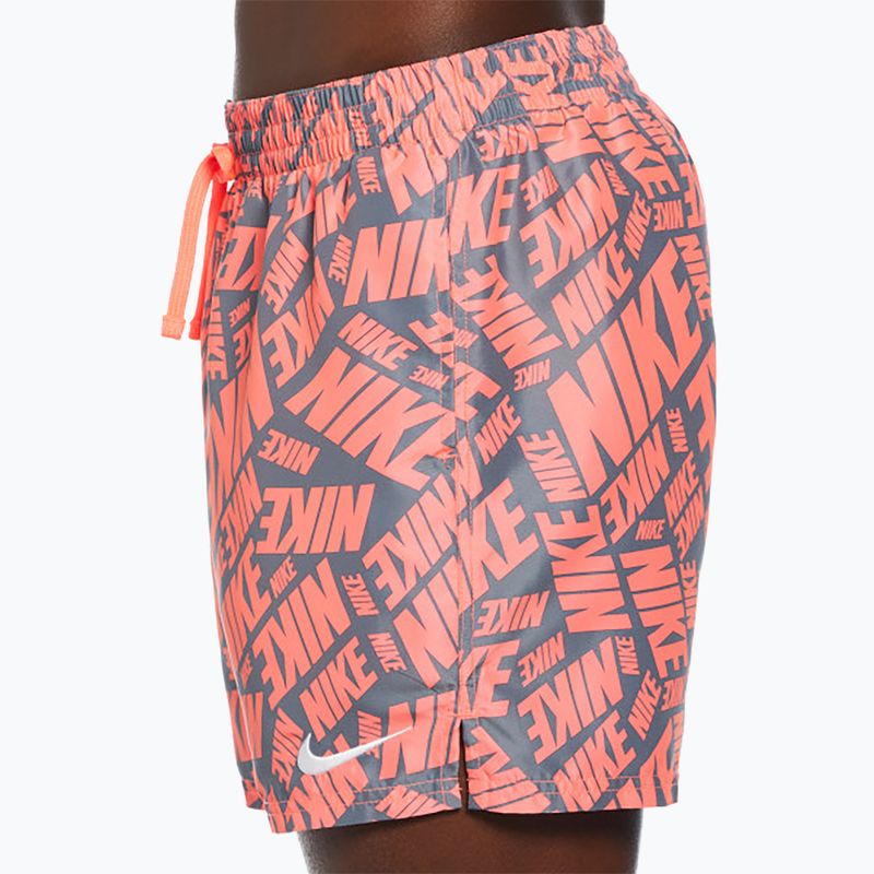 Pantaloncini da bagno Nike Tossed 5" Volley hot punch da uomo 4