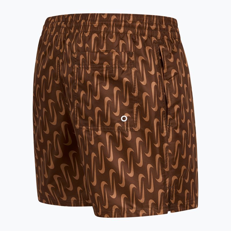 Pantaloncini da bagno Nike Swoosh Link 5" Volley Uomo cacao wow 3