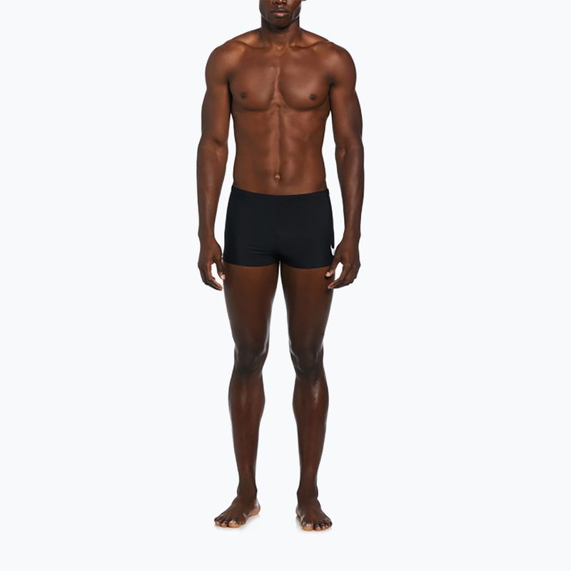 Uomo Nike Tossed Swoosh Square Leg boxer da bagno nero 2