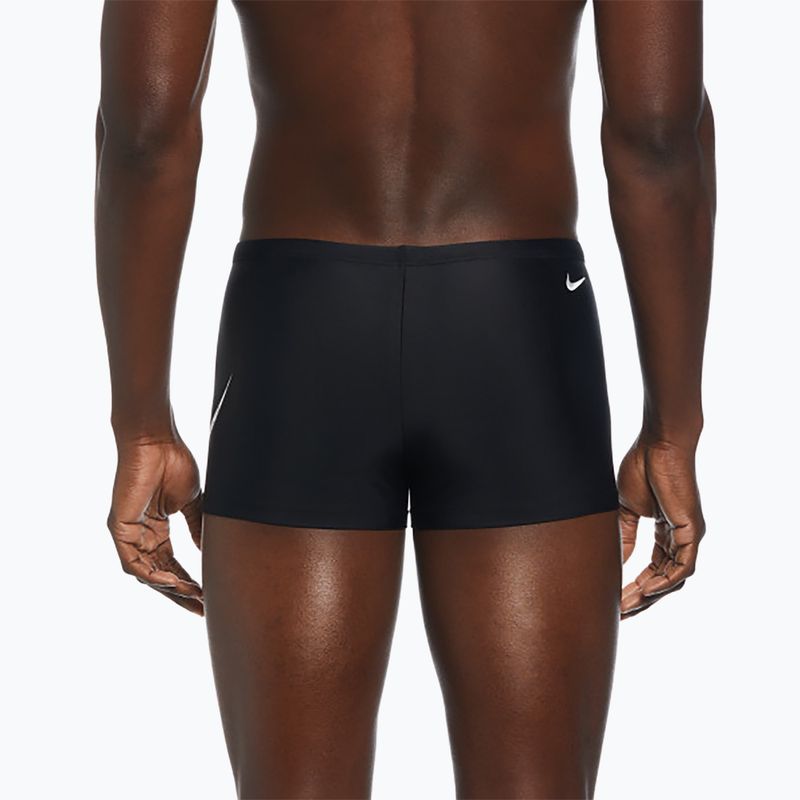 Uomo Nike Tossed Swoosh Square Leg boxer da bagno nero 3