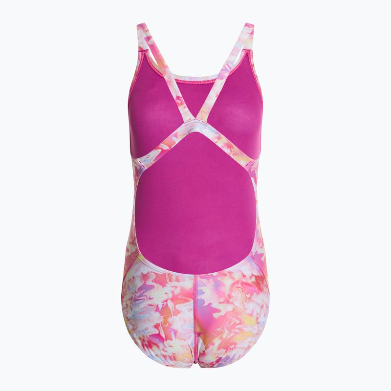 Costume intero donna Nike Hydrastrong Multi Print Fastback warm multi 2
