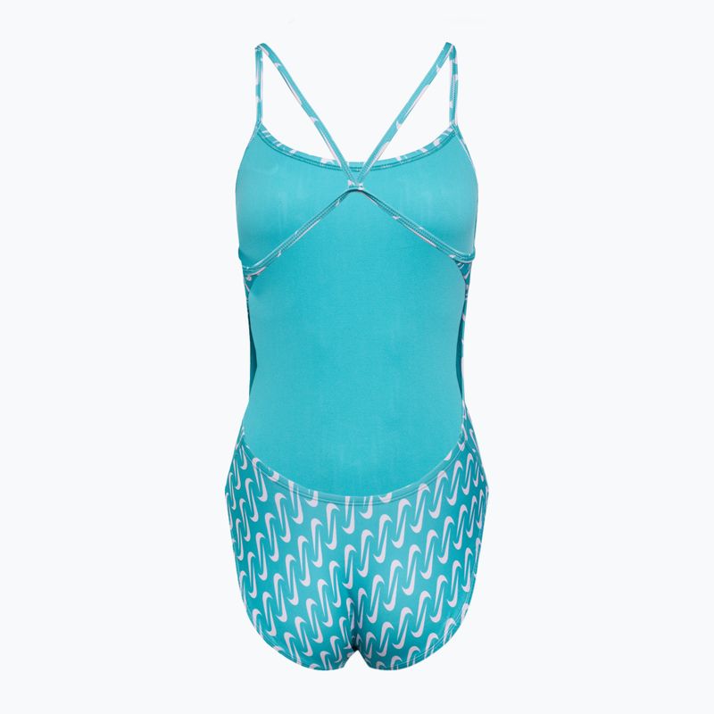 Costume intero donna Nike Hydrastrong Multi Print Cutout blu 2