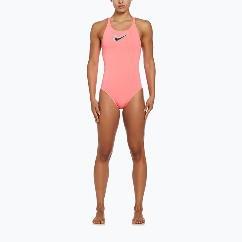 Costume intero donna Nike Hydrastrong 3D Swoosh Fastback hot punch 2