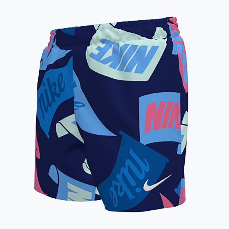 Pantaloncini da bagno Nike Tossed Flags 4" Volley per bambini mezzanotte marina