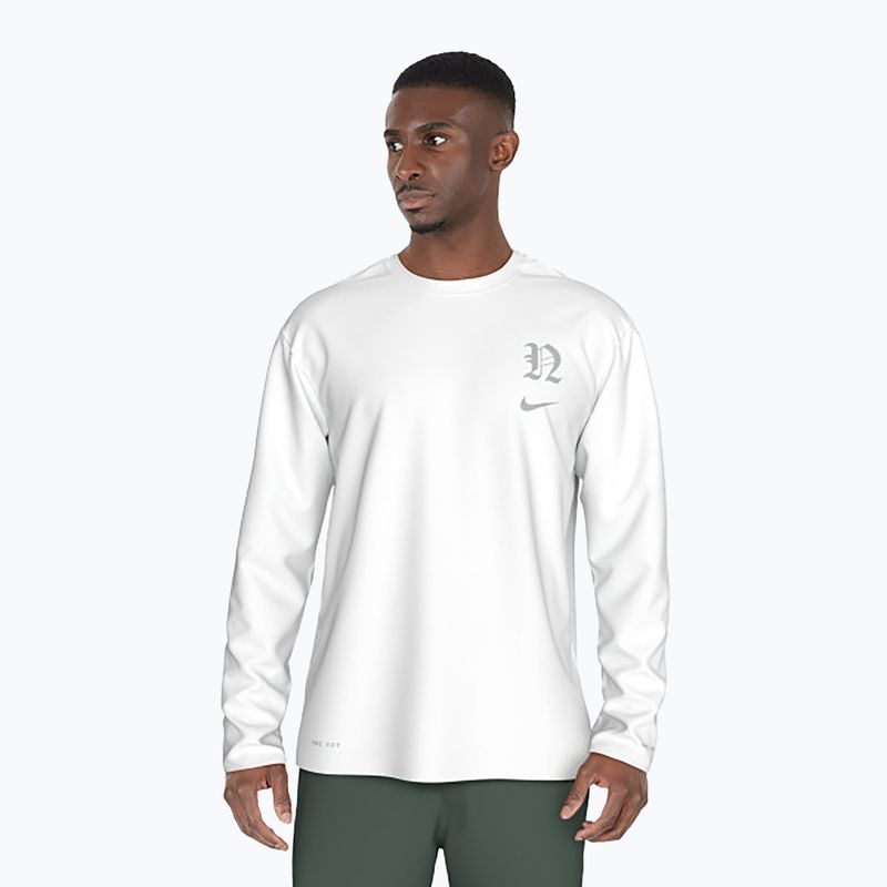 Uomo Nike Luxe Letter Hydroguard Longsleeve bianco