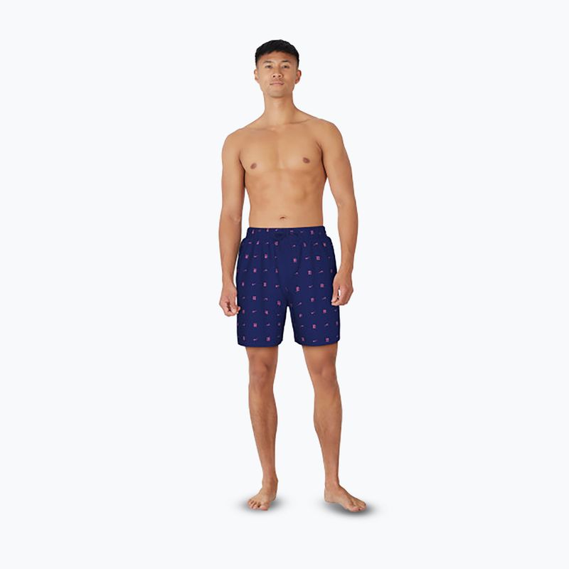 Pantaloncini da bagno Nike Luxe Letter 7" Volley da uomo, mezzanotte marina 2