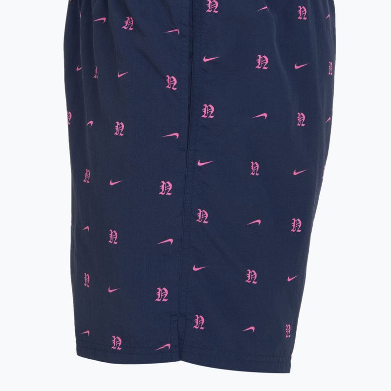 Pantaloncini da bagno Nike Luxe Letter 7" Volley da uomo, mezzanotte marina 3