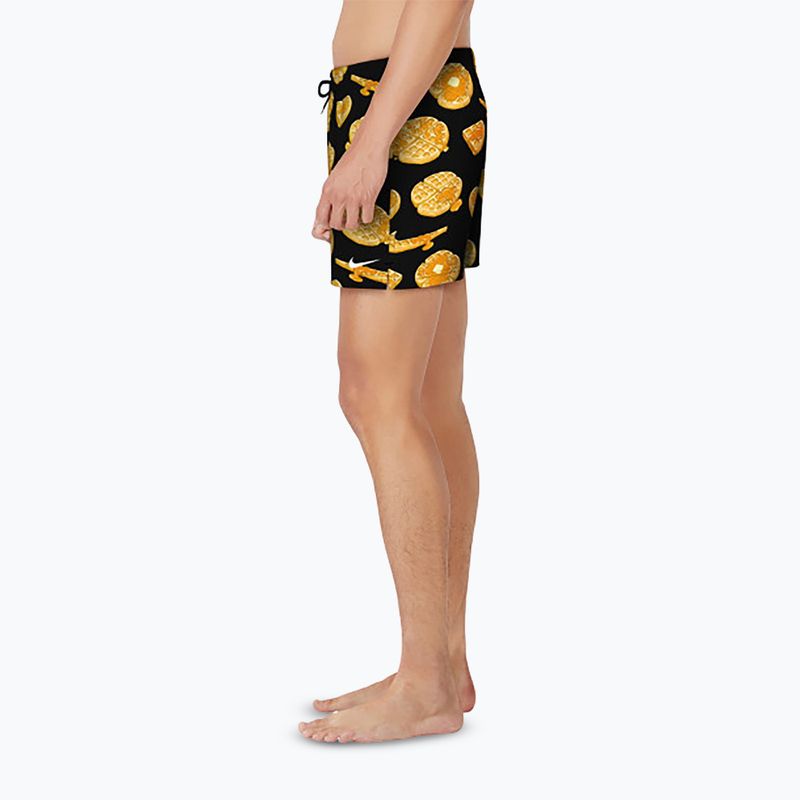 Pantaloncini da bagno Nike Multi Print 5" Volley da uomo, nero 4