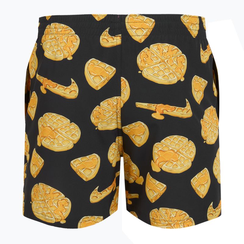 Pantaloncini da bagno Nike Multi Print 5" Volley da uomo, nero 2