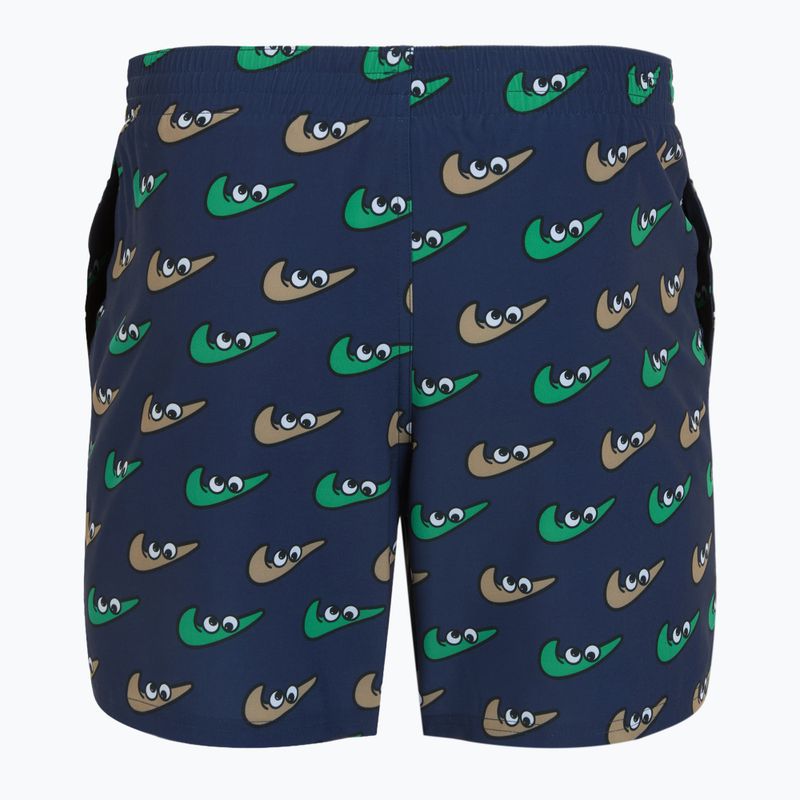 Pantaloncini da bagno Nike Multi Print 5" Volley da uomo, mezzanotte marina 2