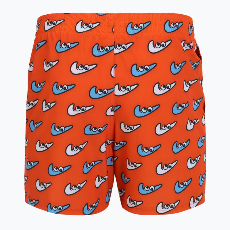 Pantaloncini da bagno Nike Multi Print 5" Volley da uomo, arancione blaze 2
