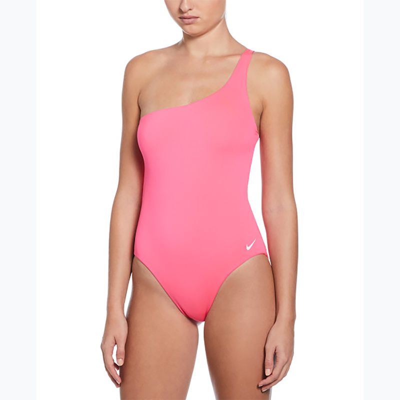 Costume intero donna Nike Essential Asymmetrical iper rosa