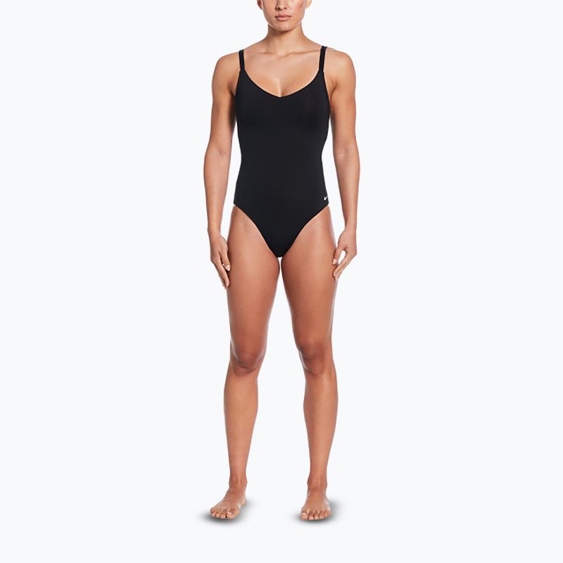 Costume intero donna Nike Essential V-Neck nero 2