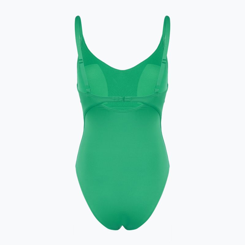 Costume intero da donna Nike Essential con scollo a V, verde stadio 2