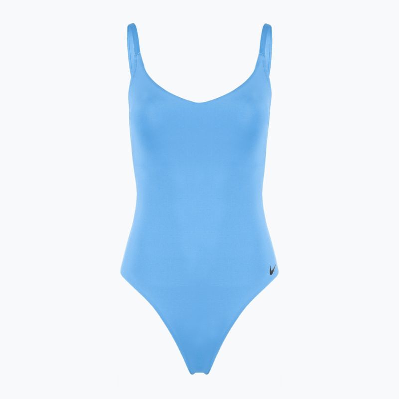 Costume intero da donna Nike Essential con scollo a V, blu università