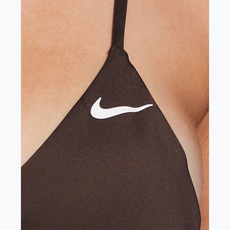Nike Essential Triangle Bikini top costume da bagno marrone barocco 4