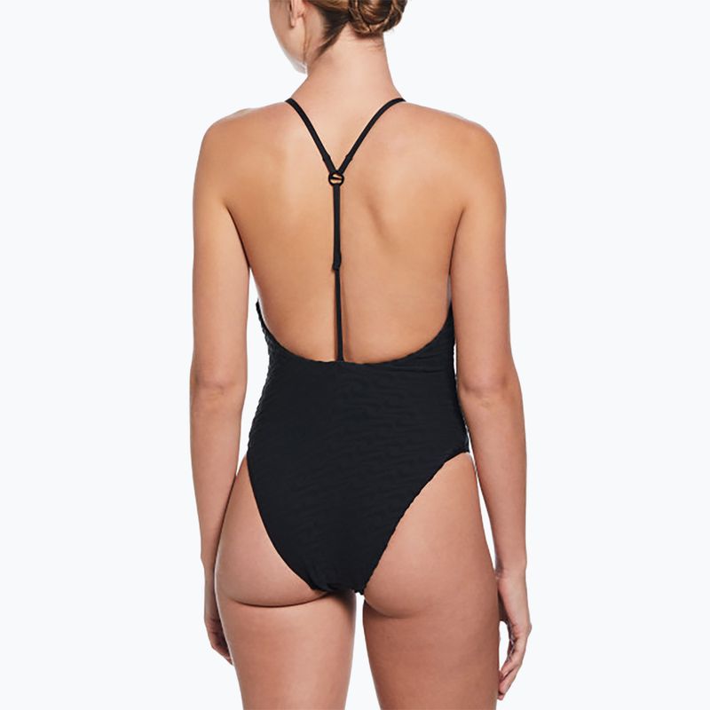 Costume intero donna Nike Swoosh Link Y-Back nero 3