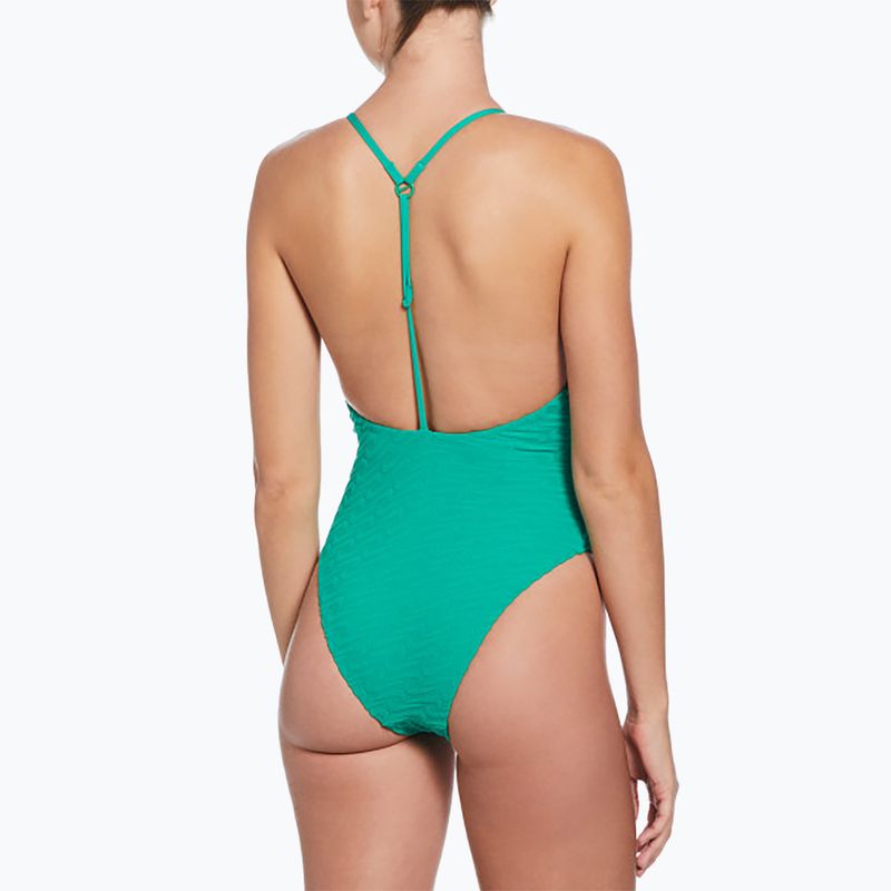 Costume intero donna Nike Swoosh Link Y-Back verde stadio 3