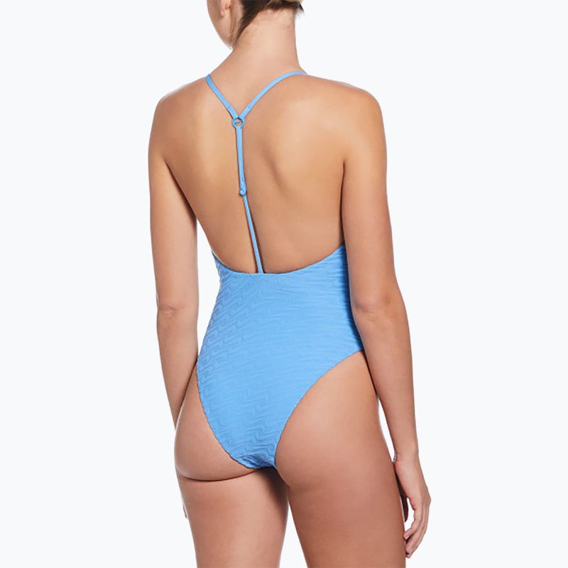 Costume intero donna Nike Swoosh Link Y-Back blu università 3