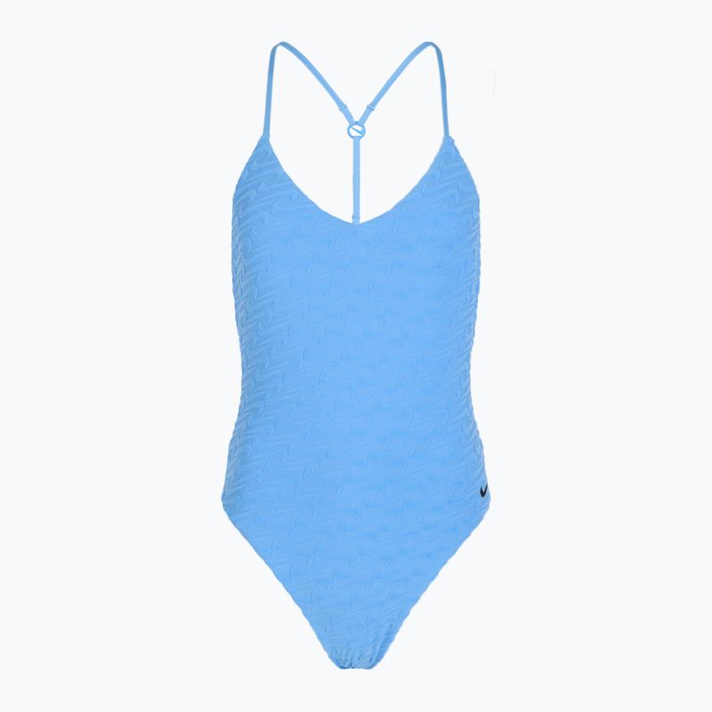 Costume intero donna Nike Swoosh Link Y-Back blu università