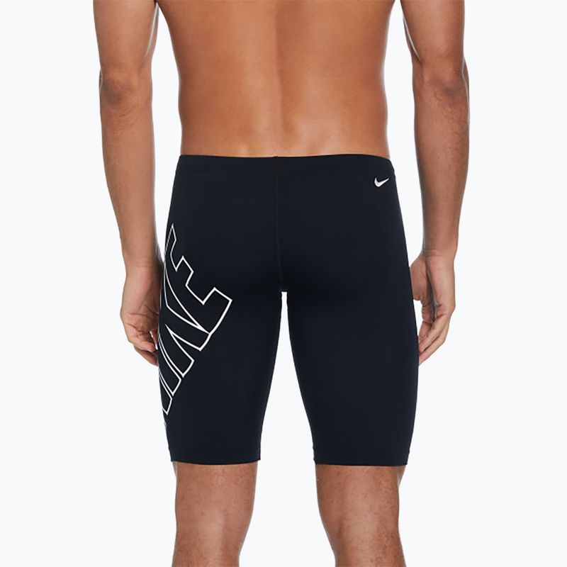 Maglia da nuoto Nike Hydrastrong da uomo, nero 7