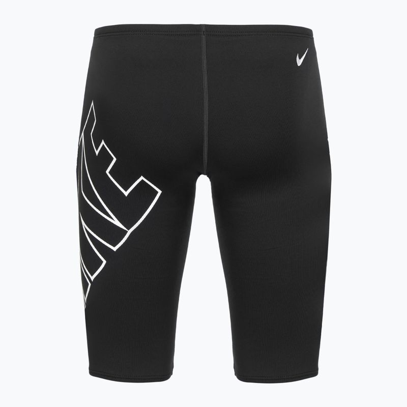 Maglia da nuoto Nike Hydrastrong da uomo, nero 2