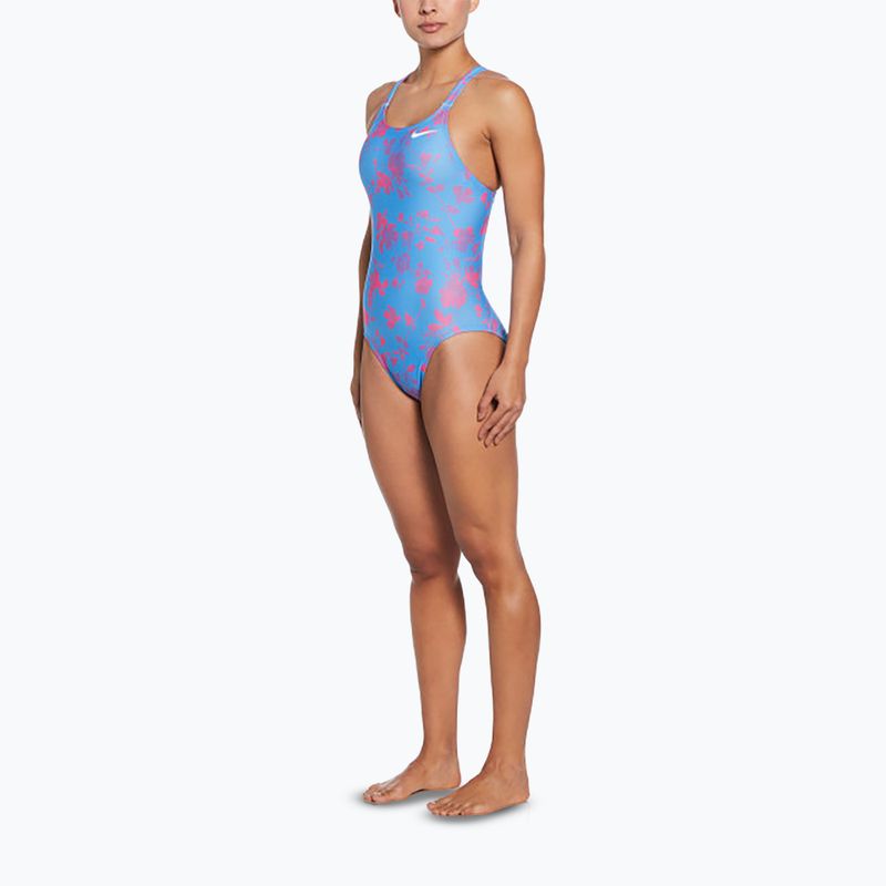 Costume intero donna Nike Hydrastrong Fastback blu università 2