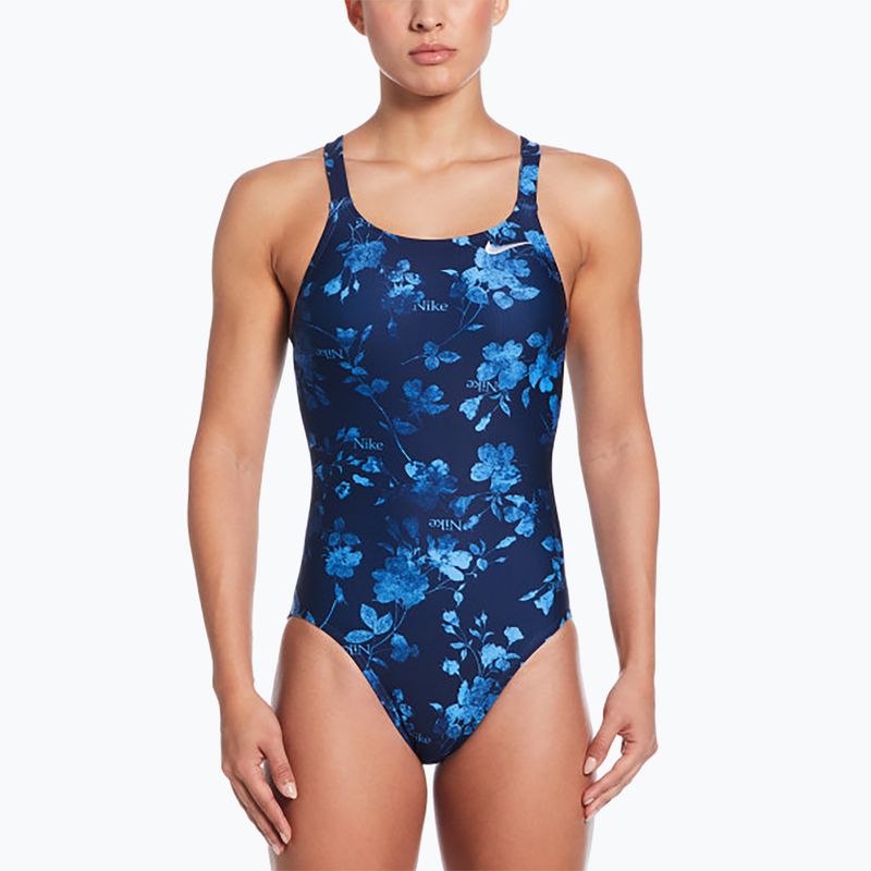 Costume intero Nike Hydrastrong Fastback donna mezzanotte marina