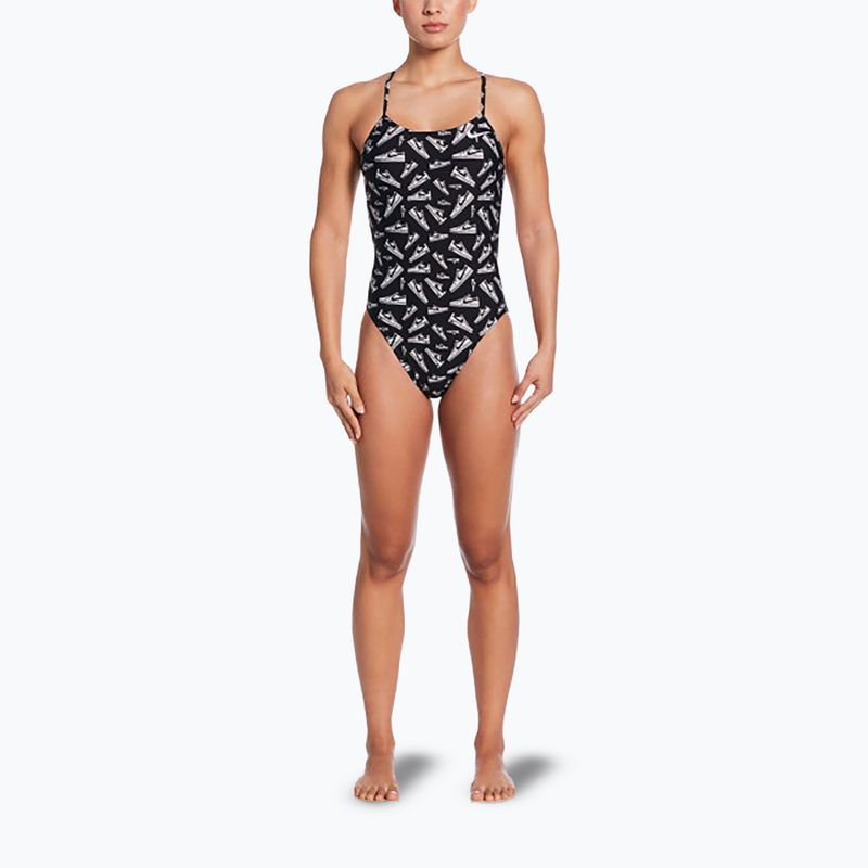 Costume intero da donna Nike Hydrastrong Cutout jet nero 2