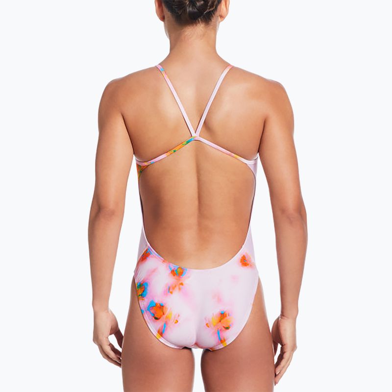Costume intero da donna Nike Hydrastrong Cutout in schiuma rosa 3