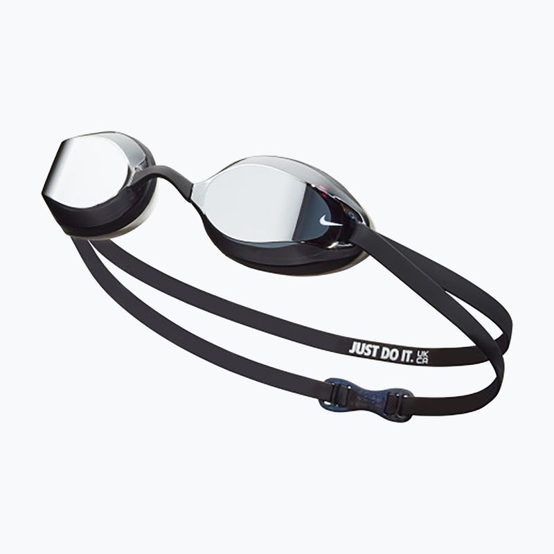 Occhialini da nuoto Nike Legacy Comfort Mirrored grigio fumo scuro