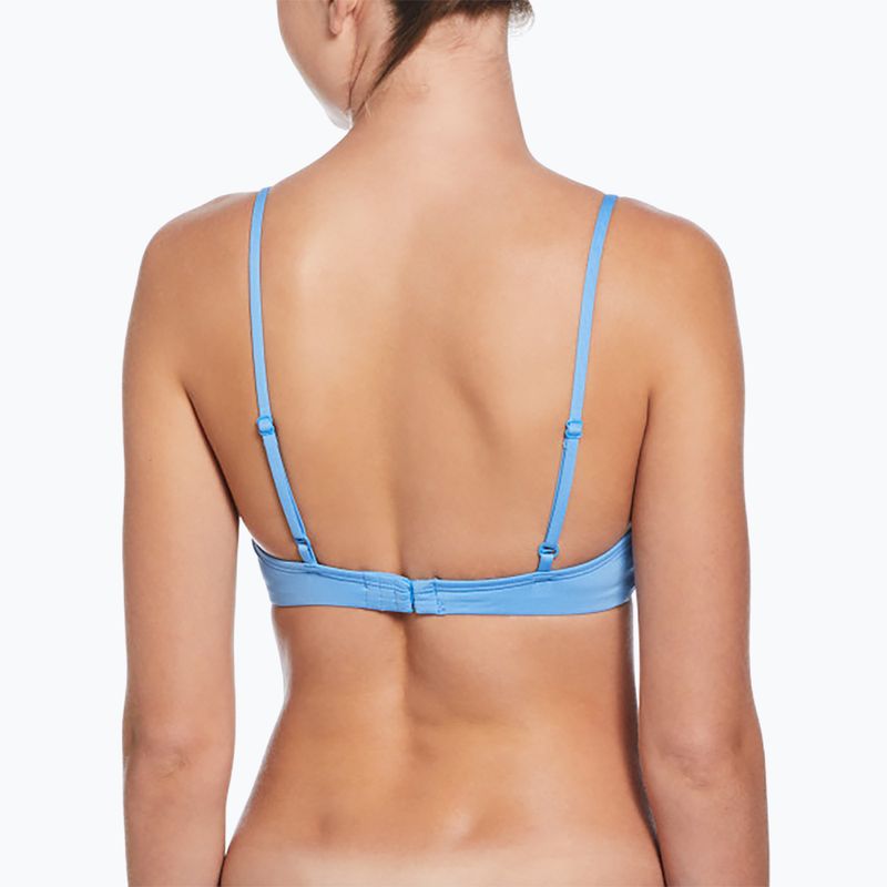 Costume da bagno due pezzi donna Nike Essential Bralette Bikini blu università 3