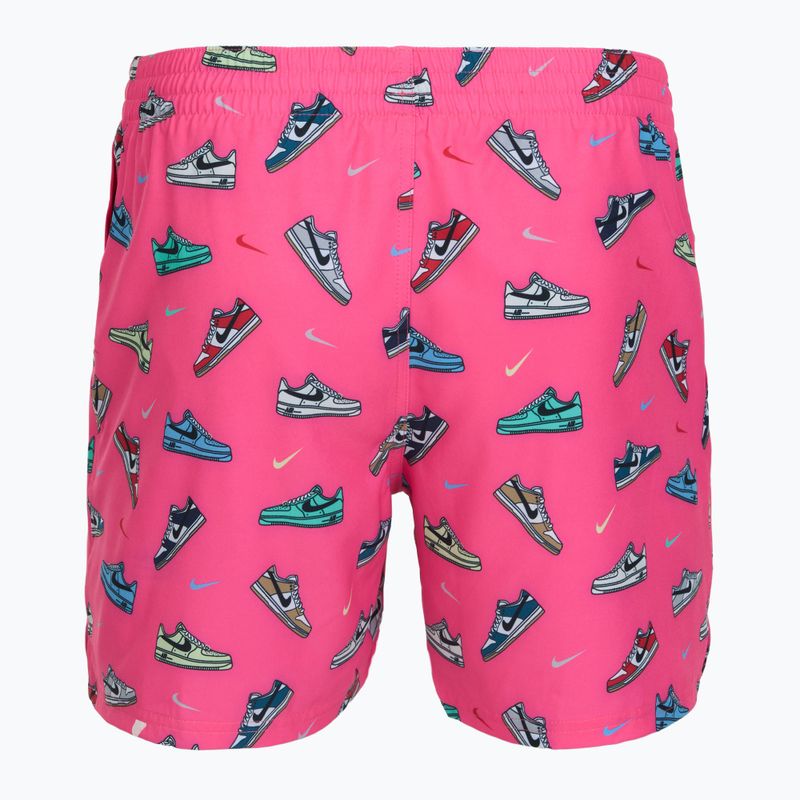 Pantaloncini da bagno uomo Nike Multi Print 5" Volley pinksicle 2