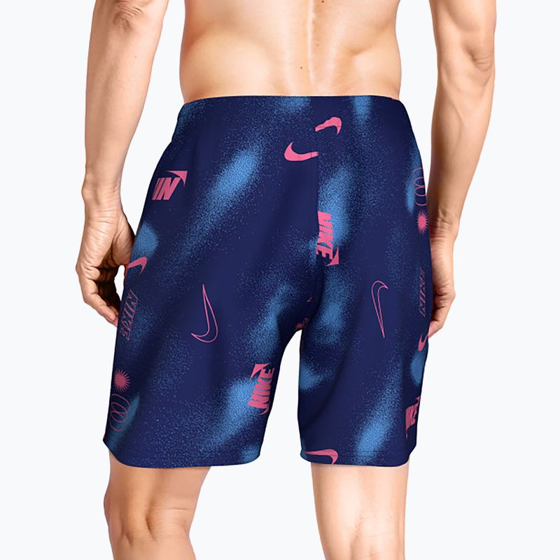 Pantaloncini da bagno uomo Nike Multi Print 7" Volley midnight navy 3