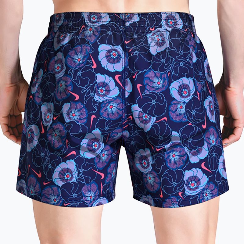 Pantaloncini da bagno uomo Nike Multi Poppy Print 5" Volley midnight navy 3