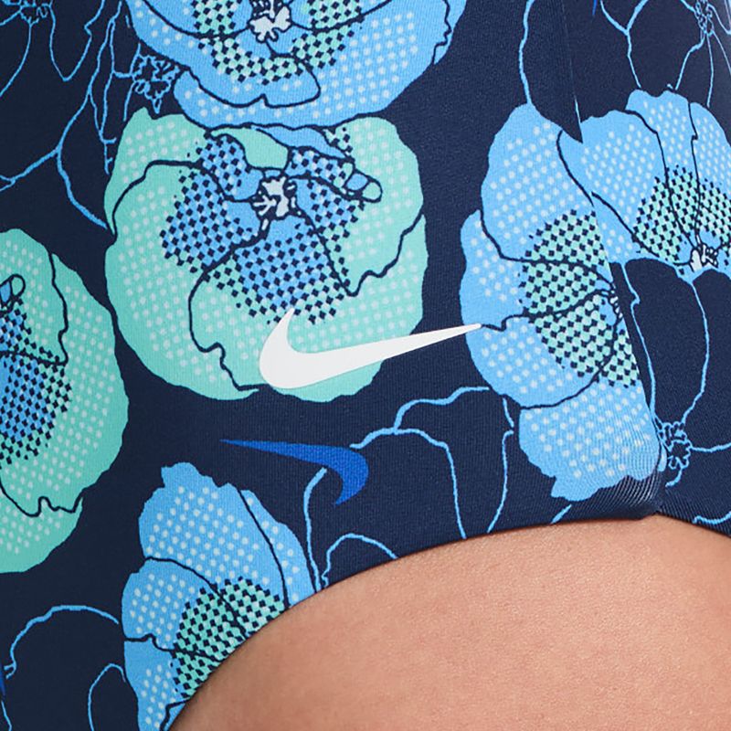 Costume intero donna Nike Poppy Print V-Neck midnight navy 5