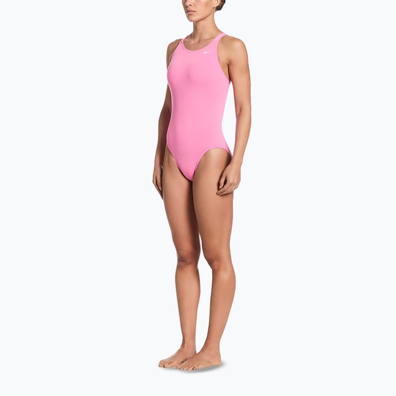 Costume da bagno intero donna Nike Hydrastrong Solid pink glow 2