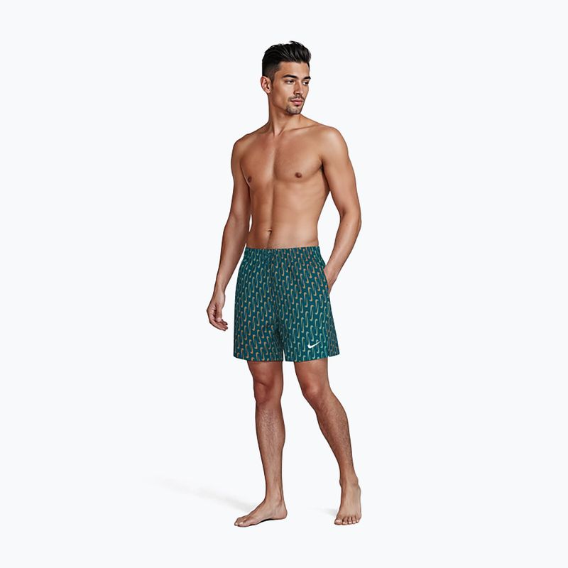 Shorts da bagno uomo Nike Breaker Swoosh 5" Volley green abyss 2