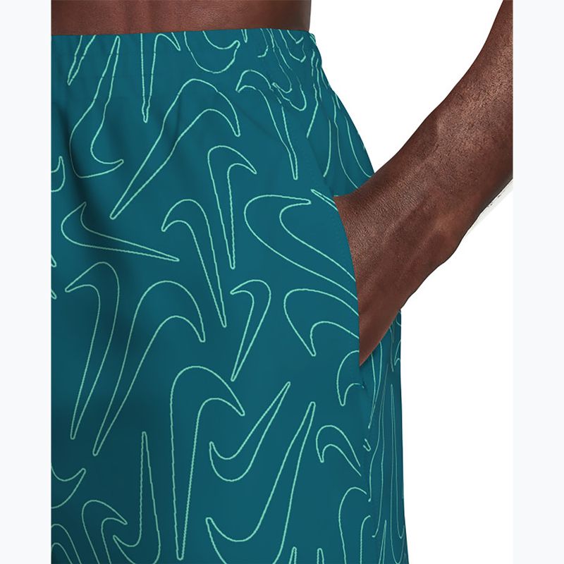 Shorts da bagno uomo Nike Breaker Logofetti 5" Volley green abyss 6