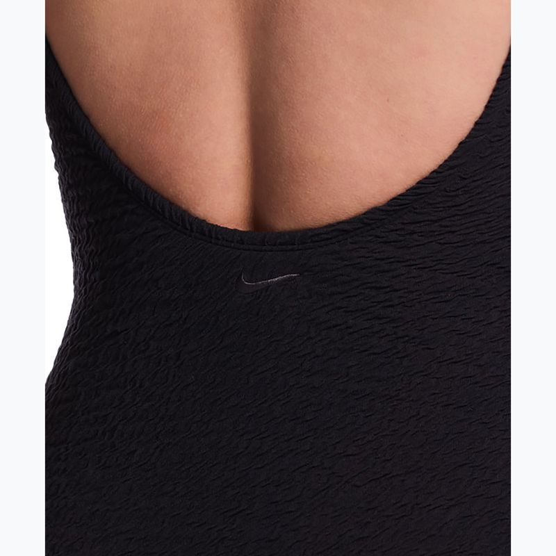 Costume da bagno intero da donna Nike Shoreline Pucker Scoop Neck black 4