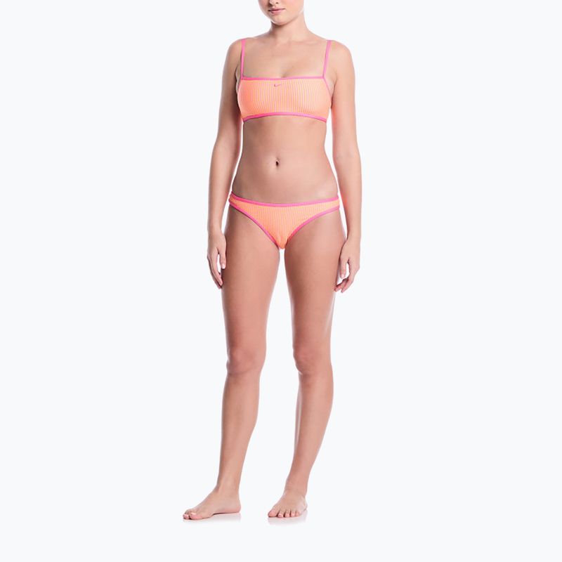 Parte superiore del costume da bagno Nike Ripple Texture Bralette Classic Bikini pink glow 2