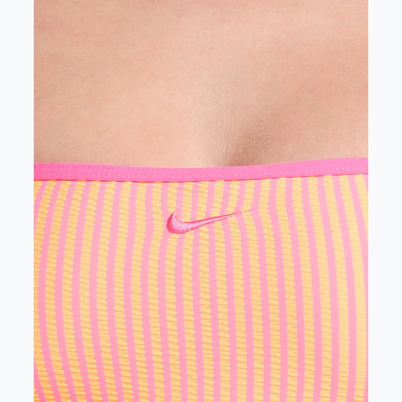 Parte superiore del costume da bagno Nike Ripple Texture Bralette Classic Bikini pink glow 4