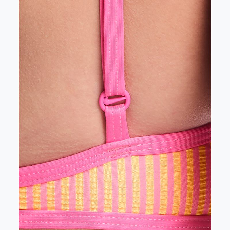 Parte superiore del costume da bagno Nike Ripple Texture Bralette Classic Bikini pink glow 5