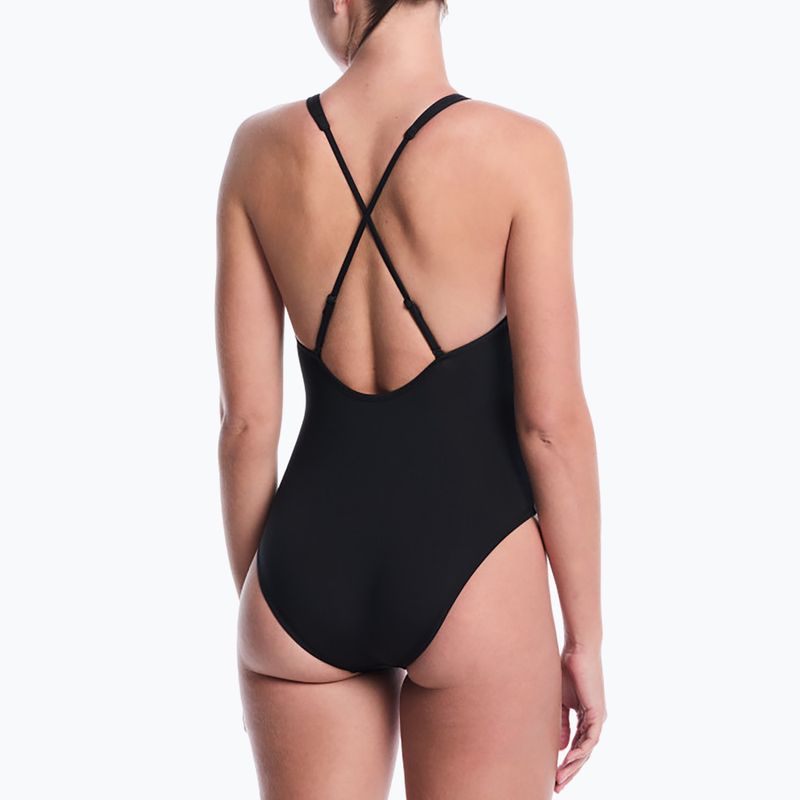 Costume da bagno intero da donna Nike Essential Scoop Neck black 3
