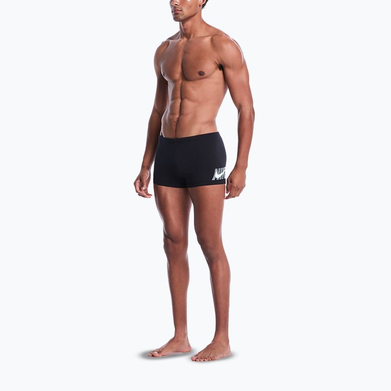 Boxer da bagno da uomo Nike Logo Graphic Square Leg black 2