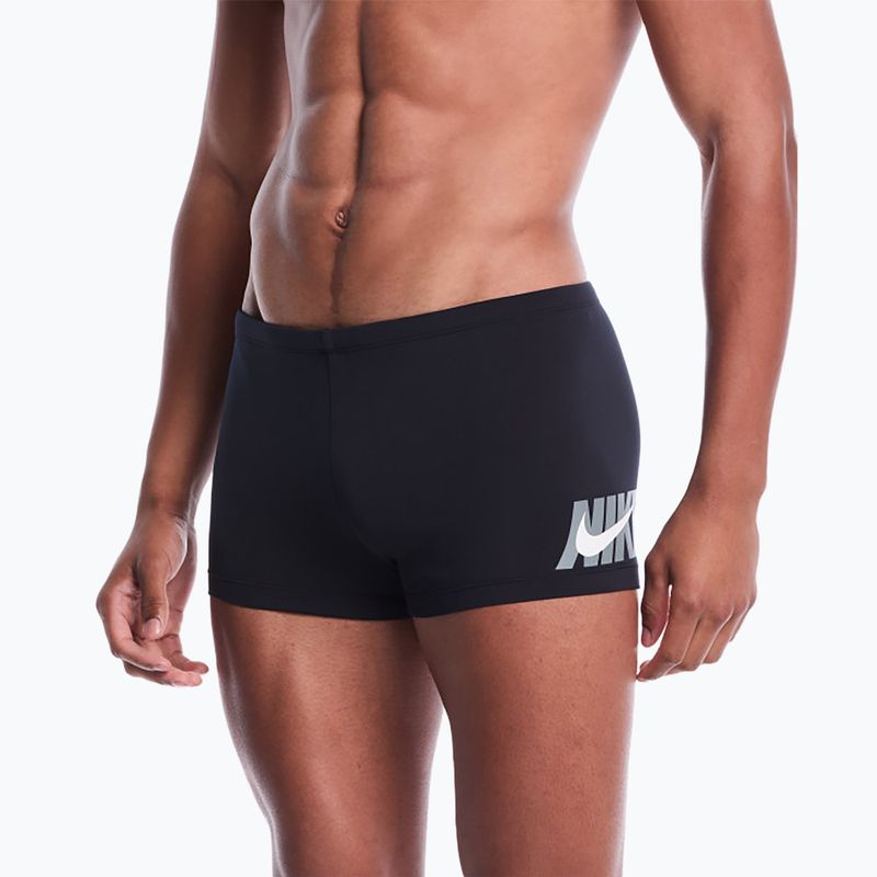 Boxer da bagno da uomo Nike Logo Graphic Square Leg black 4