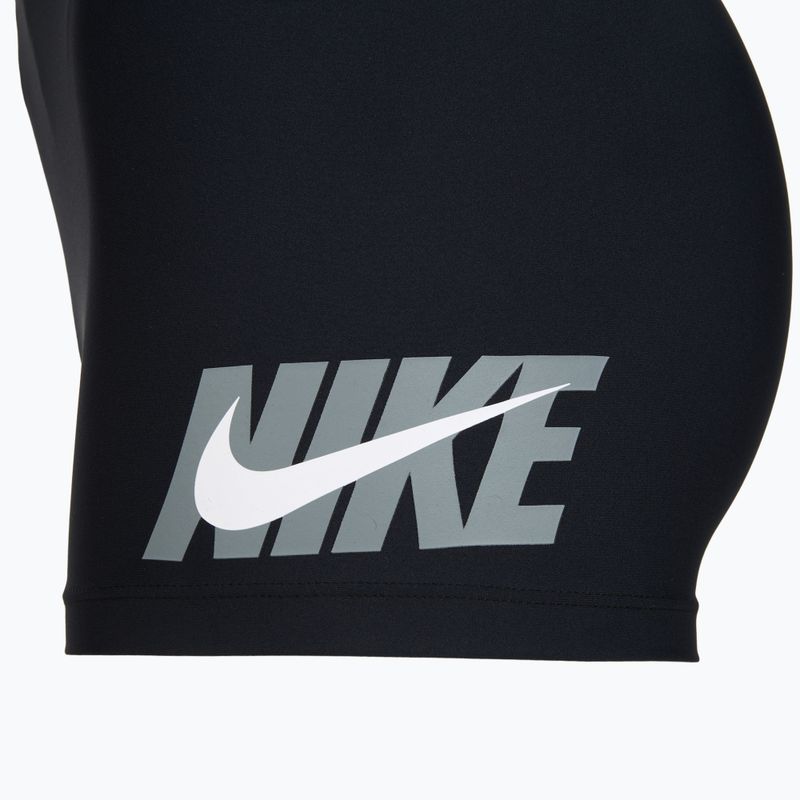 Boxer da bagno da uomo Nike Logo Graphic Square Leg black 3