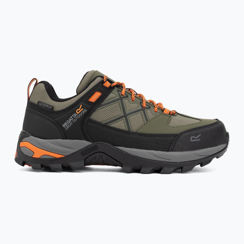 Scarpe da trekking da uomo REGATTA Samaris III Low cypress green/blaze orange 2